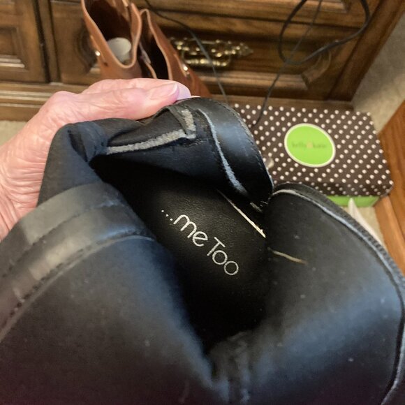 Me Too Stacked Wedge Suede Knee High Boots - Picture 6 of 7